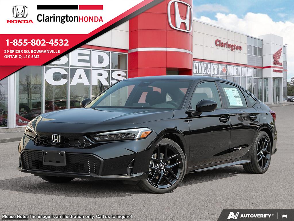 CRYSTAL BLACK PEARL 2026 Honda Civic Hybrid Sedan Front-Wheel Drive Continuously Variable Transmission