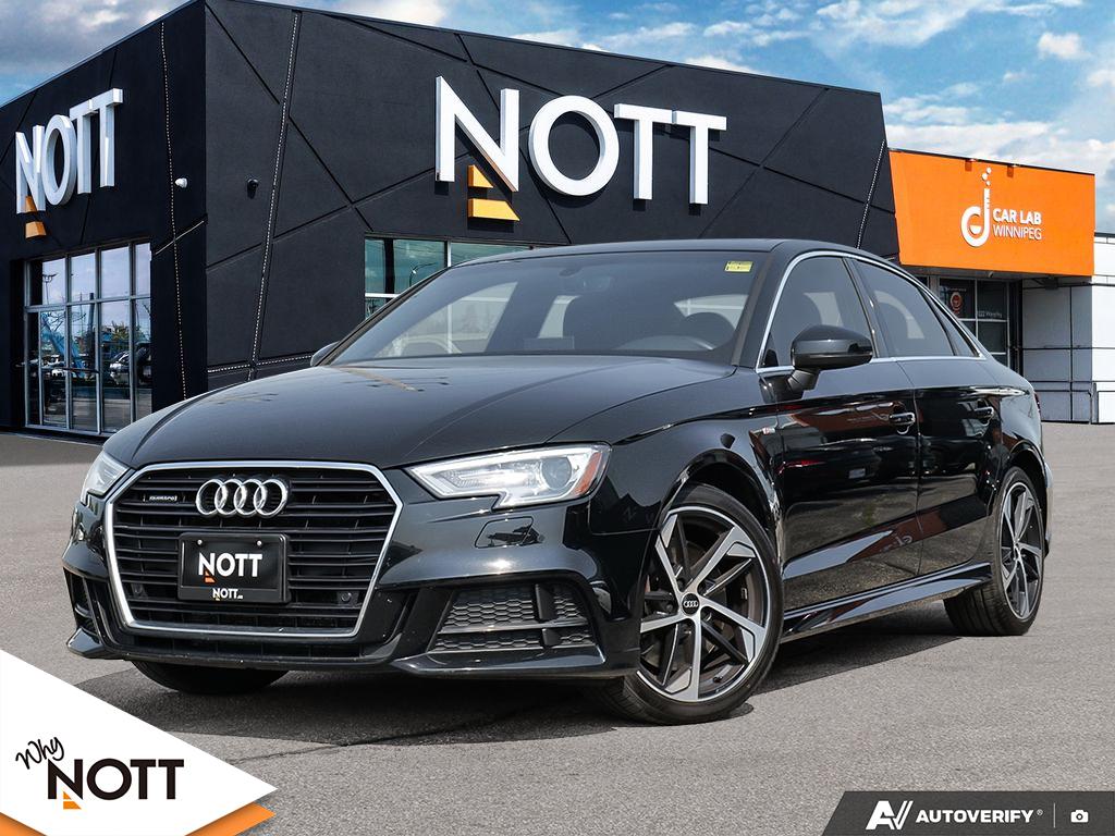Black 2019 Audi A3 Sedan All-Wheel Drive Automatic