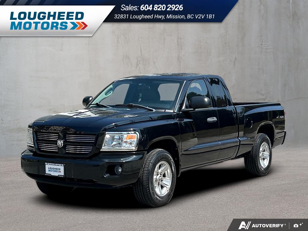 Black 2008 Dodge Dakota Pickup Truck Four-Wheel Drive Automatic