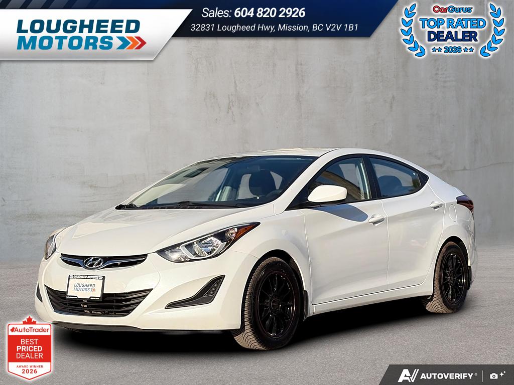 White 2016 Hyundai Elantra Sedan Manual