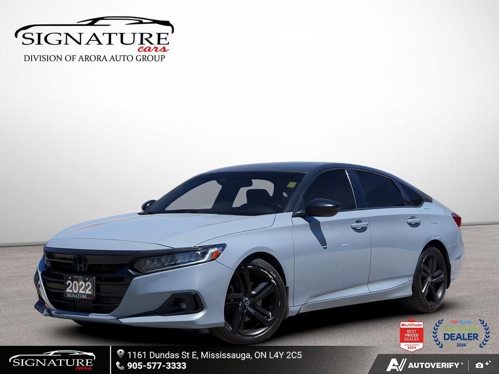 Gray 2022 Honda Accord Sport FWD Sedan Front-Wheel Drive Continuously Variable Transmission