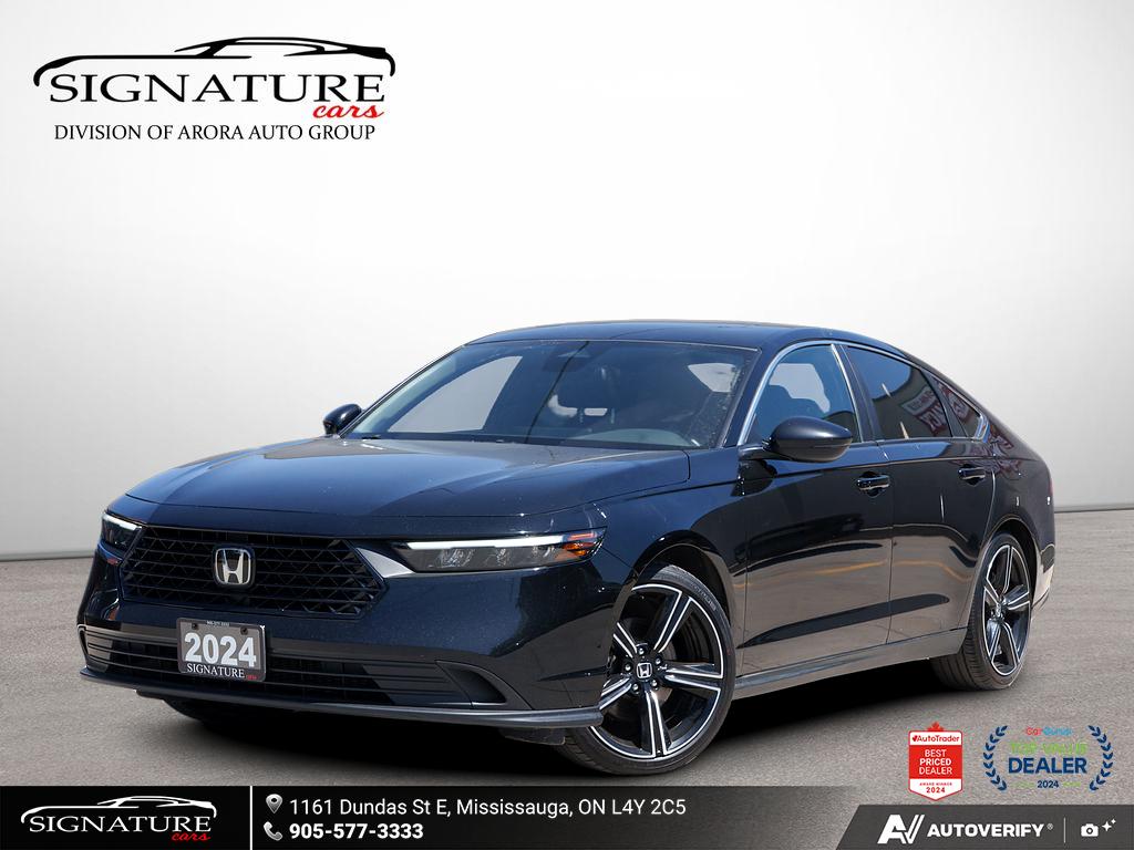 Black 2024 Honda Accord Hybrid Sport FWD Sedan Front-Wheel Drive Automatic