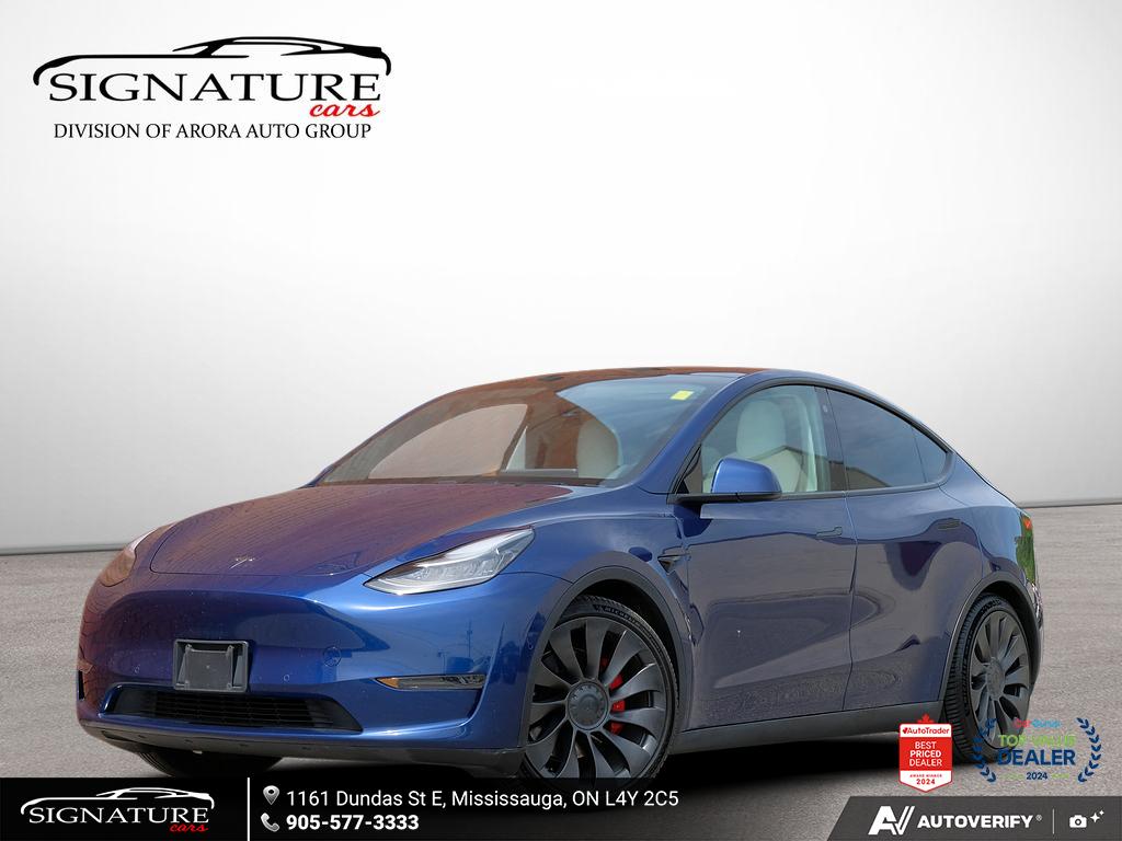 Blue 2021 Tesla Model Y Performance AWD SUV / Crossover All-Wheel Drive Automatic