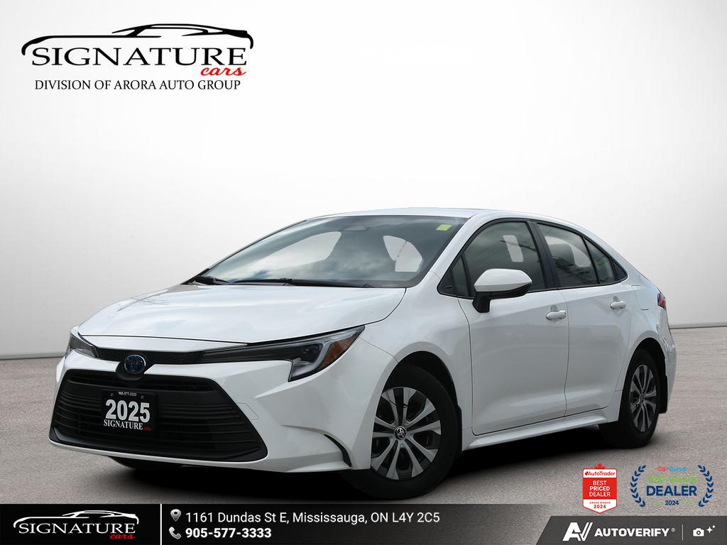 White 2025 Toyota Corolla Hybrid Sedan Front-Wheel Drive Automatic