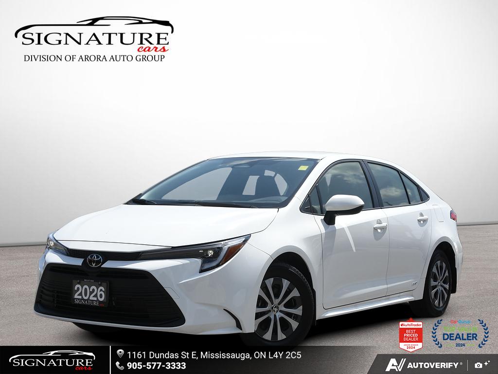 White 2026 Toyota Corolla Hybrid Sedan All-Wheel Drive Continuously Variable Transmission