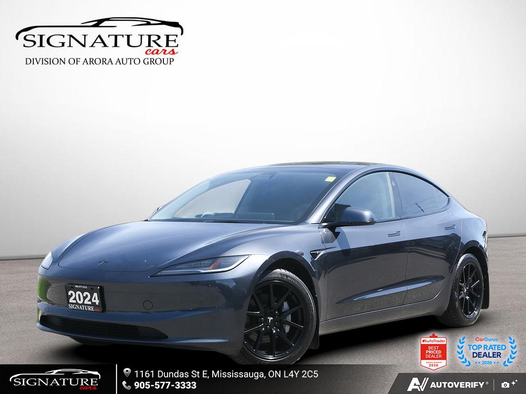 Silver 2024 Tesla Model 3 Sedan Rear-Wheel Drive Automatic